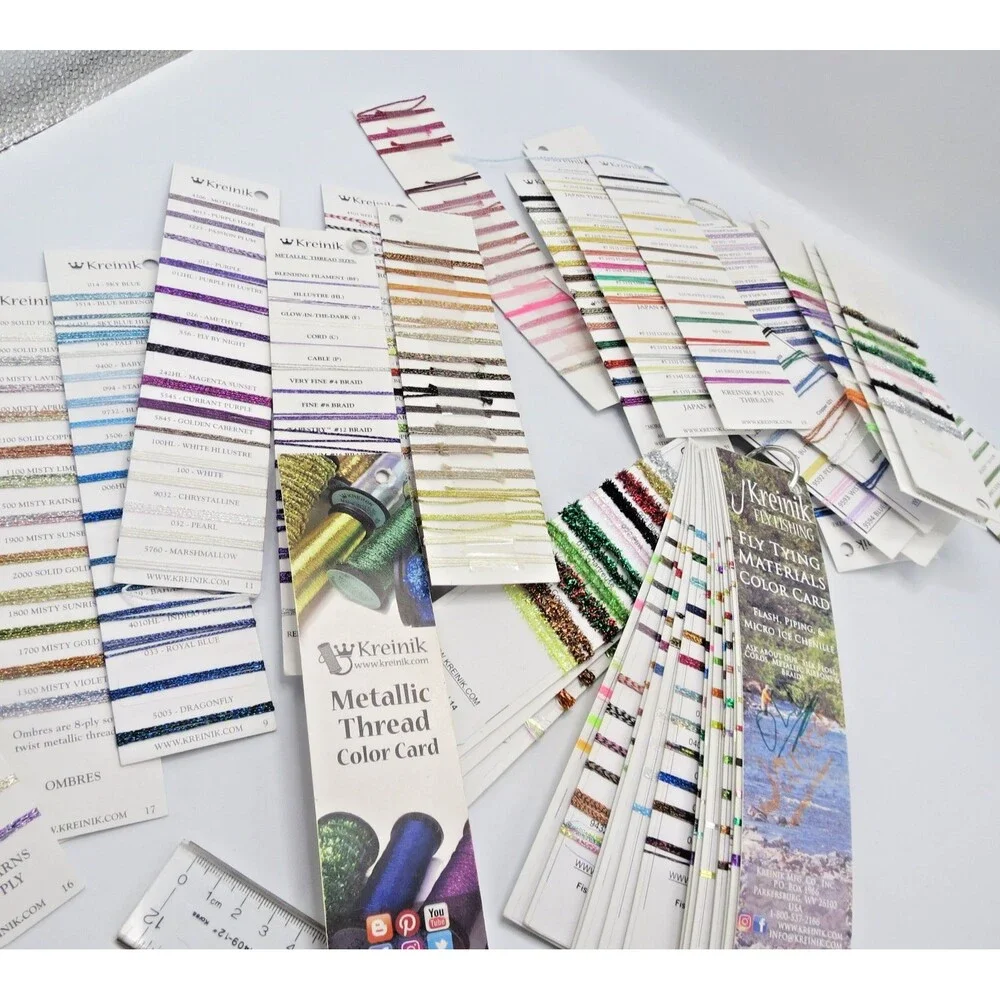 Kreinik Metallic Braid / Filaments / Films Color Cards Thread Indentifier